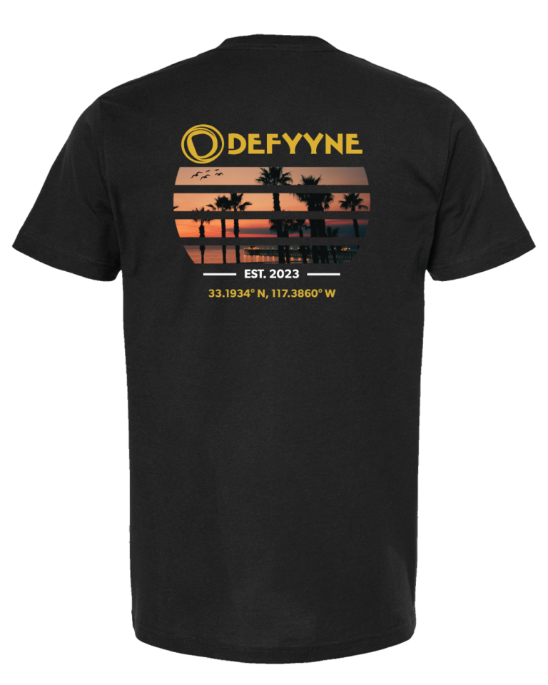 oceanside pier on black t-shirt