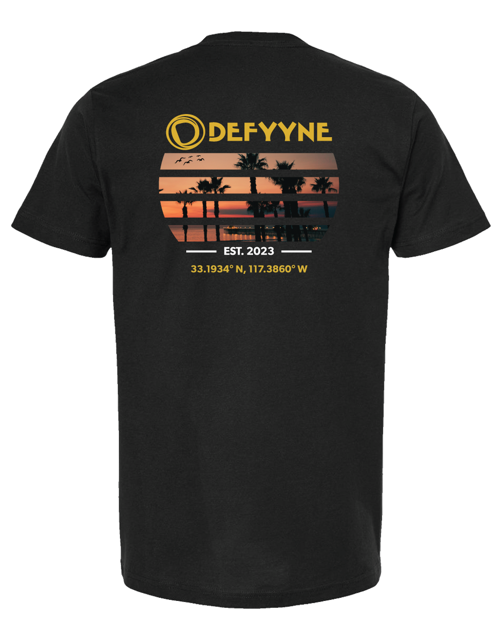 oceanside pier on black t-shirt